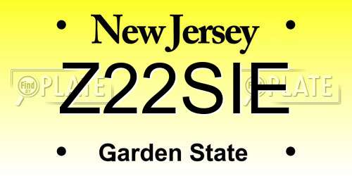 Z22SIE New Jersey License Plate