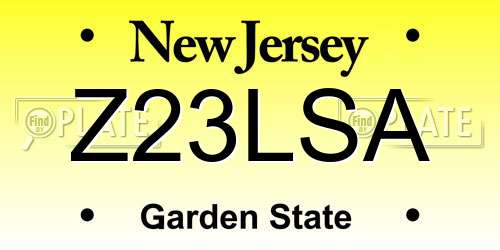 Z23LSA New Jersey License Plate