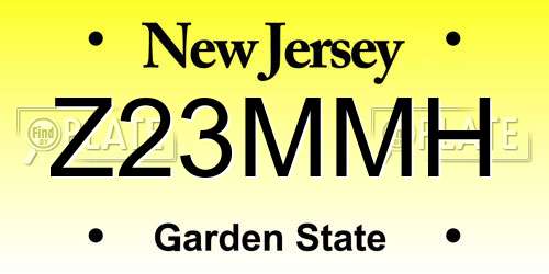 Z23MMH New Jersey License Plate