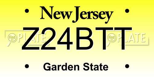 Z24BTT New Jersey License Plate