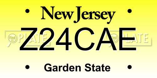 Z24CAE New Jersey License Plate
