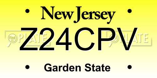 Z24CPV New Jersey License Plate