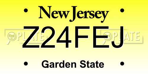 Z24FEJ New Jersey License Plate