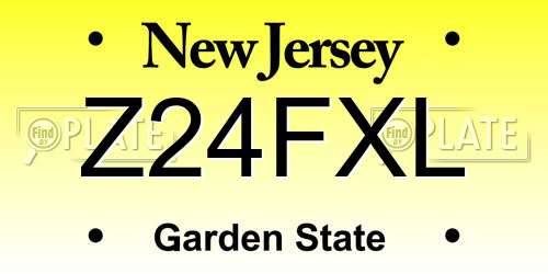 Z24FXL New Jersey License Plate