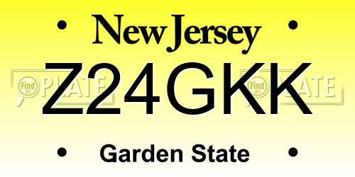 Z24GKK New Jersey License Plate