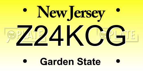 Z24KCG New Jersey License Plate