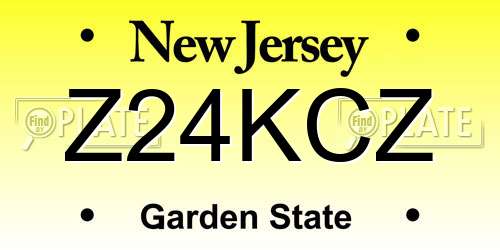 Z24KCZ New Jersey License Plate