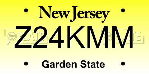 Z24KMM New Jersey License Plate