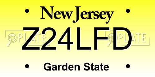 Z24LFD New Jersey License Plate