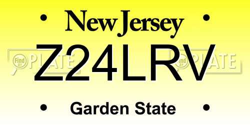 Z24LRV New Jersey License Plate