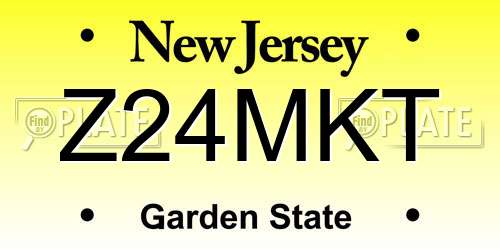 Z24MKT New Jersey License Plate