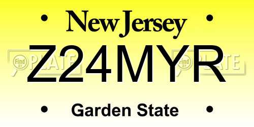 Z24MYR New Jersey License Plate