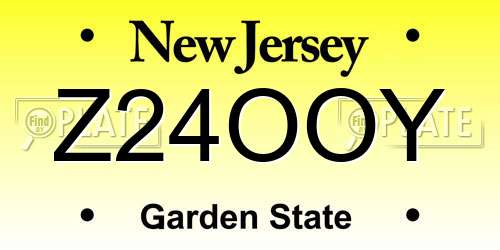 Z24OOY New Jersey License Plate