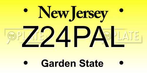 Z24PAL New Jersey License Plate