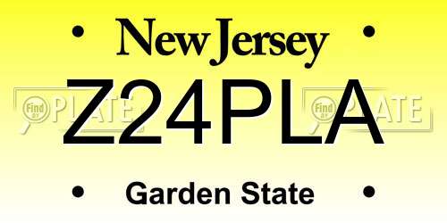 Z24PLA New Jersey License Plate