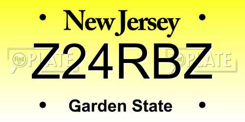 Z24RBZ New Jersey License Plate