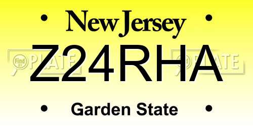 Z24RHA New Jersey License Plate