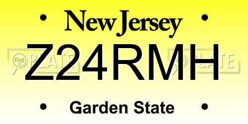 Z24RMH New Jersey License Plate