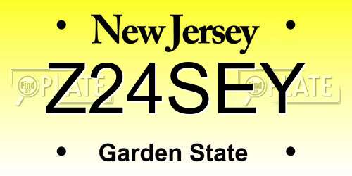 Z24SEY New Jersey License Plate