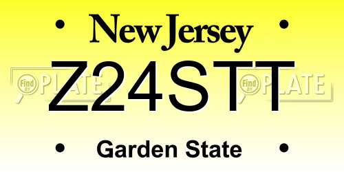 Z24STT New Jersey License Plate