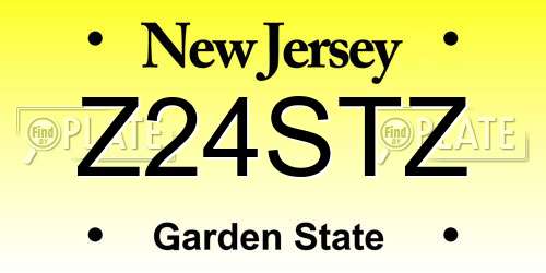 Z24STZ New Jersey License Plate