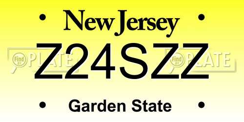 Z24SZZ New Jersey License Plate