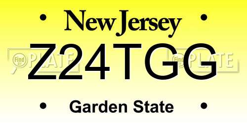 Z24TGG New Jersey License Plate