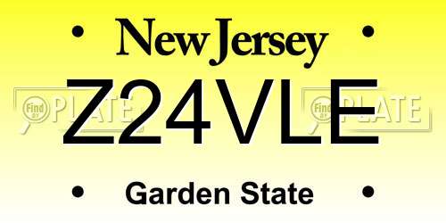 Z24VLE New Jersey License Plate