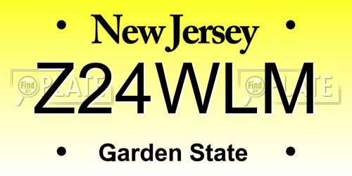 Z24WLM New Jersey License Plate