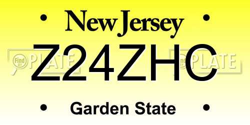 Z24ZHC New Jersey License Plate