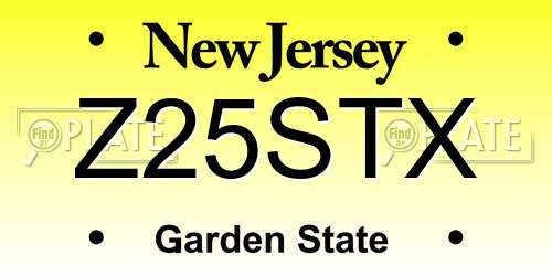 Z25STX New Jersey License Plate
