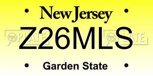 Z26MLS New Jersey License Plate