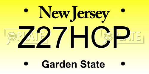 Z27HCP New Jersey License Plate