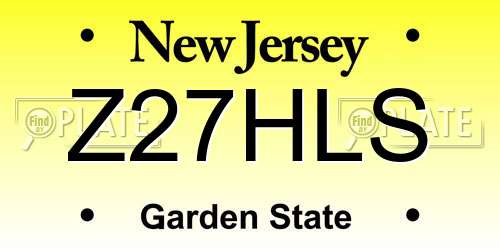 Z27HLS New Jersey License Plate