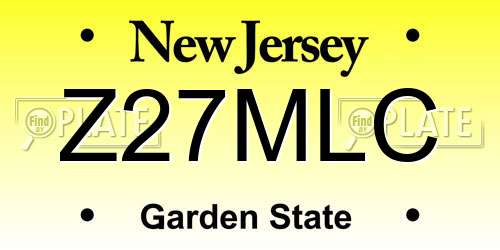 Z27MLC New Jersey License Plate