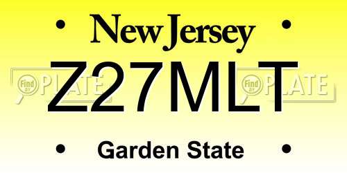 Z27MLT New Jersey License Plate