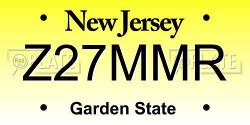 Z27MMR New Jersey License Plate