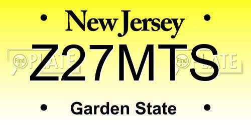 Z27MTS New Jersey License Plate