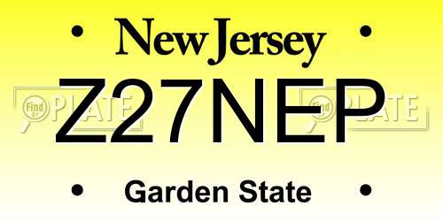 Z27NEP New Jersey License Plate
