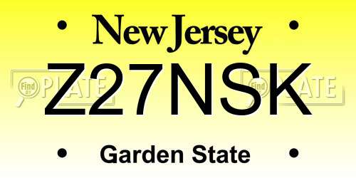 Z27NSK New Jersey License Plate