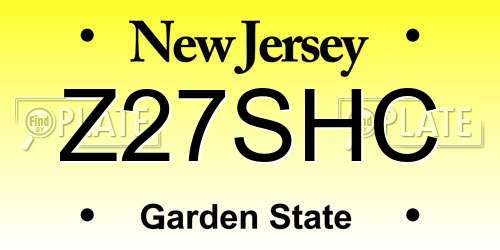 Z27SHC New Jersey License Plate