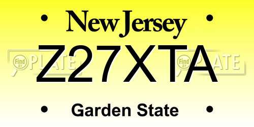 Z27XTA New Jersey License Plate