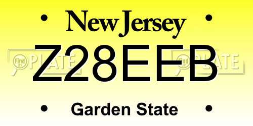 Z28EEB New Jersey License Plate