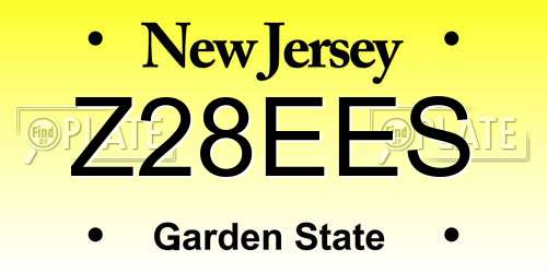 Z28EES New Jersey License Plate