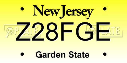 Z28FGE New Jersey License Plate