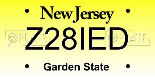 Z28IED New Jersey License Plate