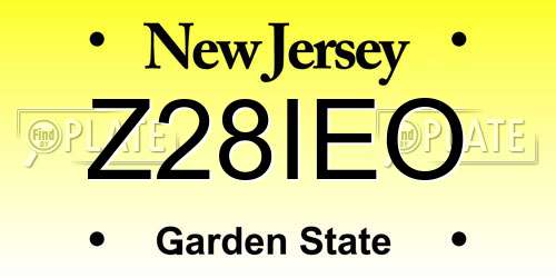 Z28IEO New Jersey License Plate
