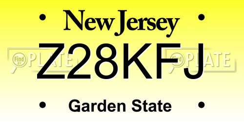 Z28KFJ New Jersey License Plate