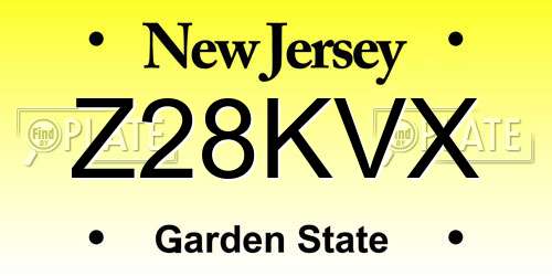 Z28KVX New Jersey License Plate