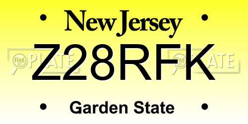 Z28RFK New Jersey License Plate